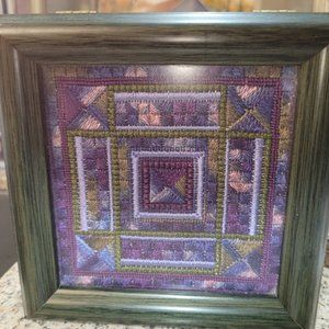 Square Green Box with Needlepoint